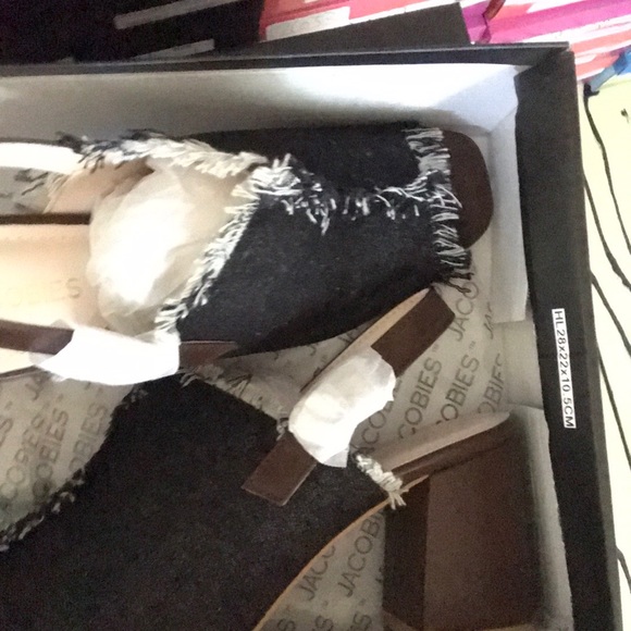 Jacobies women’s denim buckle strap black - Picture 3 of 3